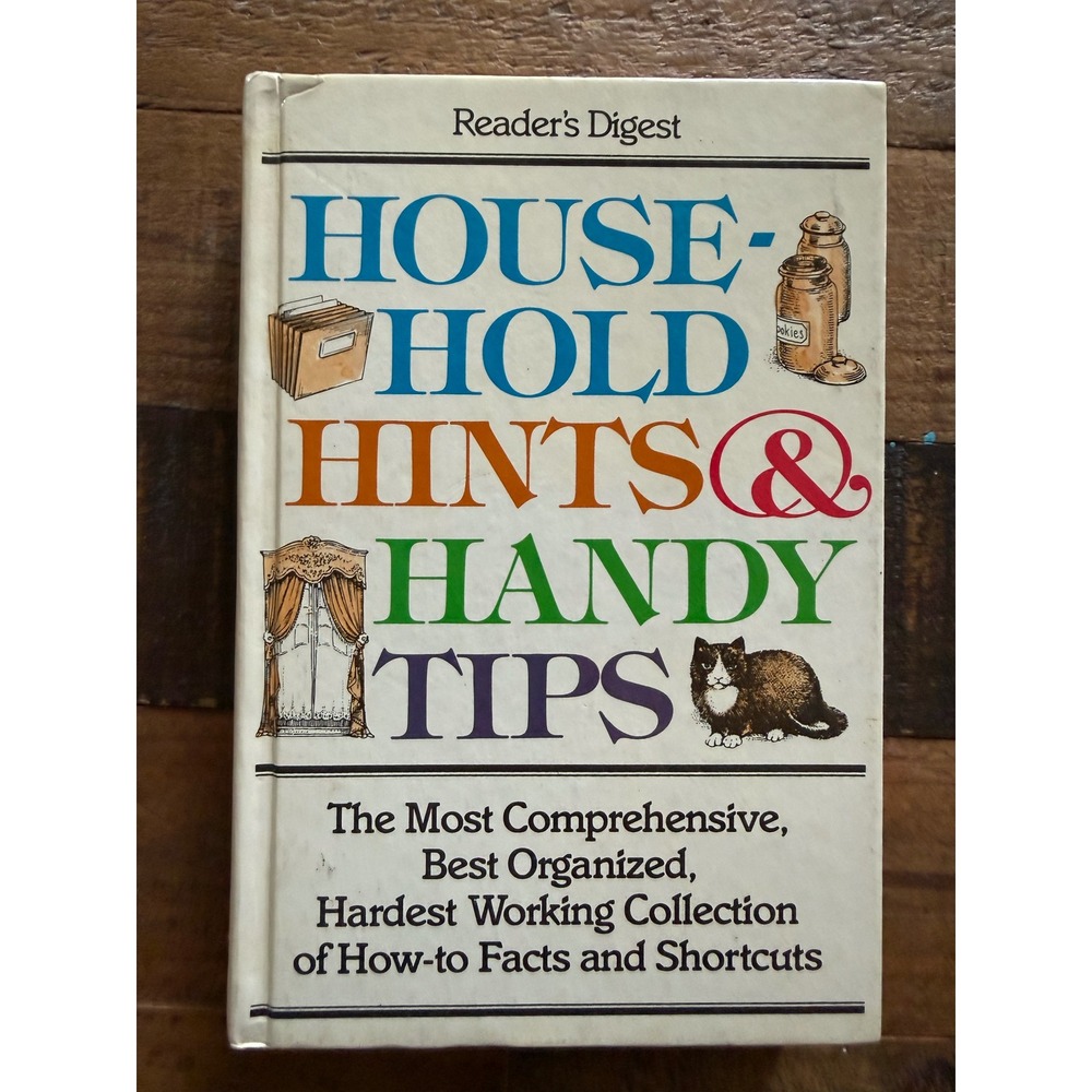 Readers Digest Household Hints & Handy Tips Hardcover 1988 Vintage Book